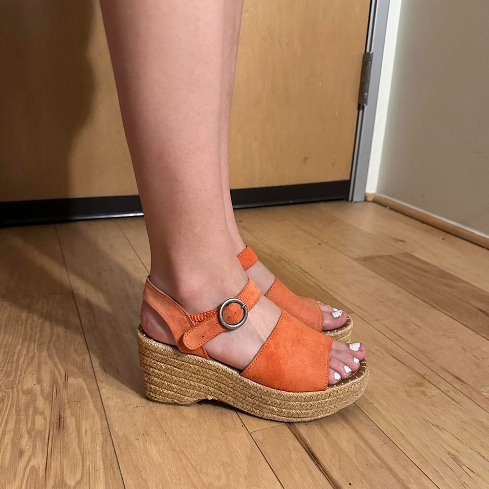 Universal Thread Orange Wedge Sandals - image 4